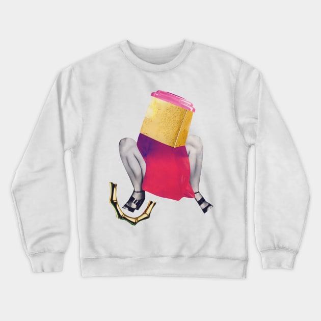 Fashion Monster Girl Crewneck Sweatshirt by Luca Mainini